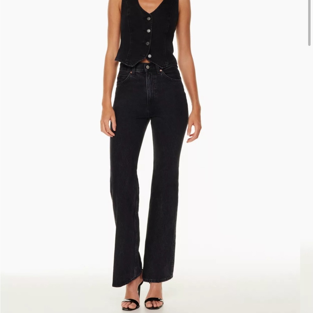 NWT Aritzia Marlene ‘60s High Rise Flare Jeans Black - Denim Forum